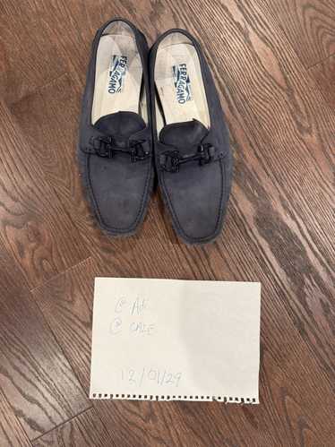 Salvatore Ferragamo Blue Suede Shoes