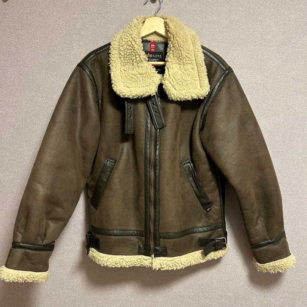 Flight jacket, shearling jacket B3. - image 3