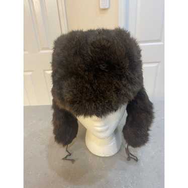 Vintage Brown Soviet USSR Russian Military Fur Hat