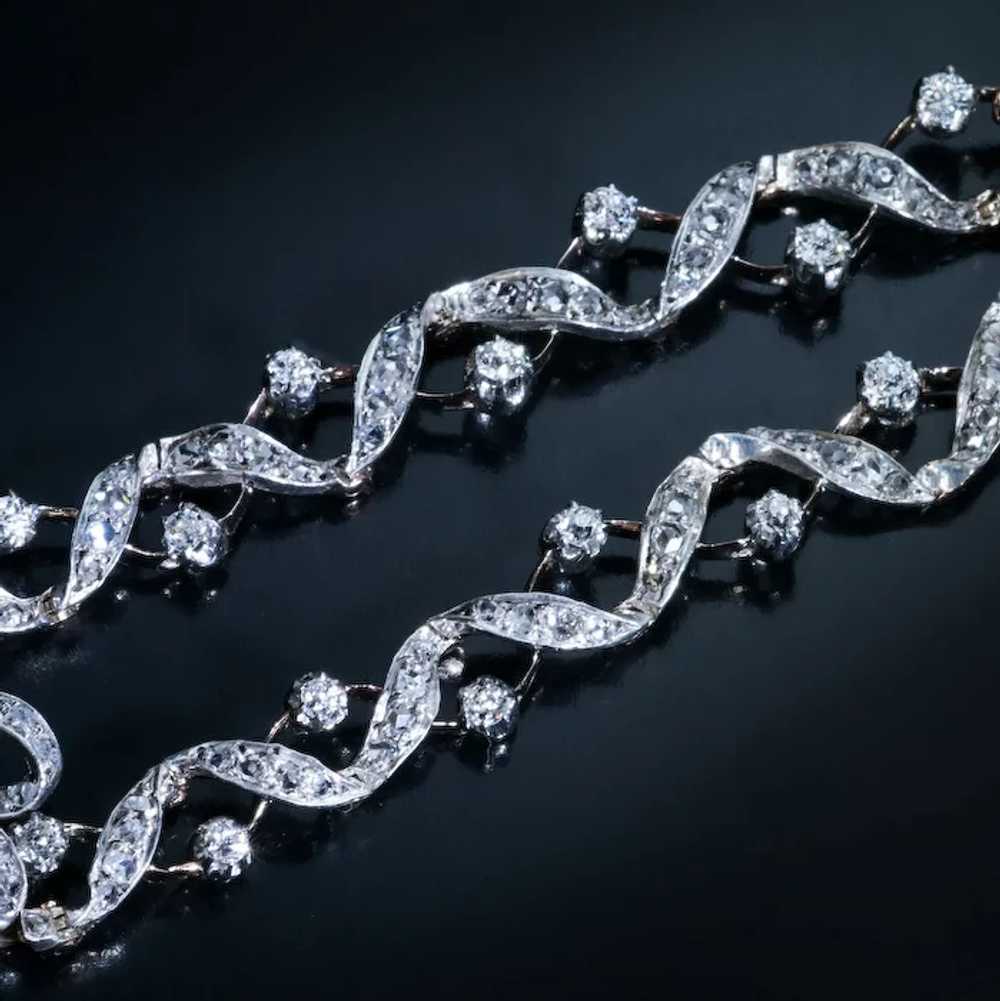 Belle Époque Antique French Diamond Bracelet - image 3