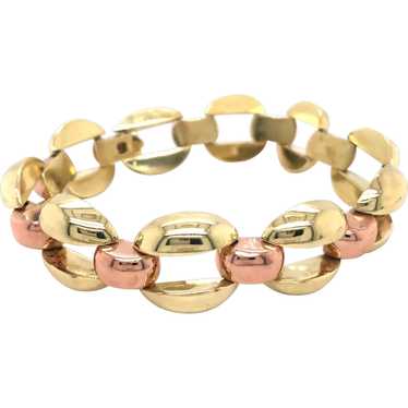 Retro 14K Green and Rose Gold Bracelet