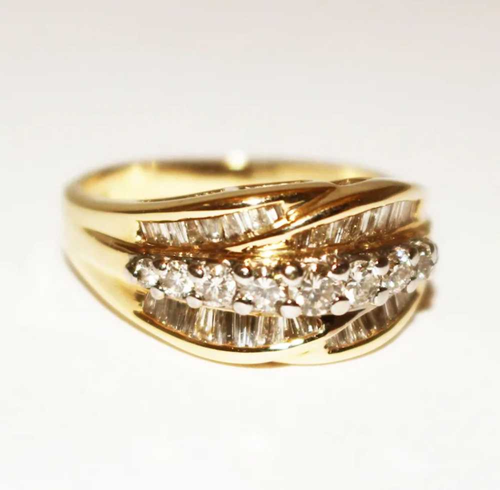 Bold Elegant Modern Natural Diamond Cocktail Ring - image 2