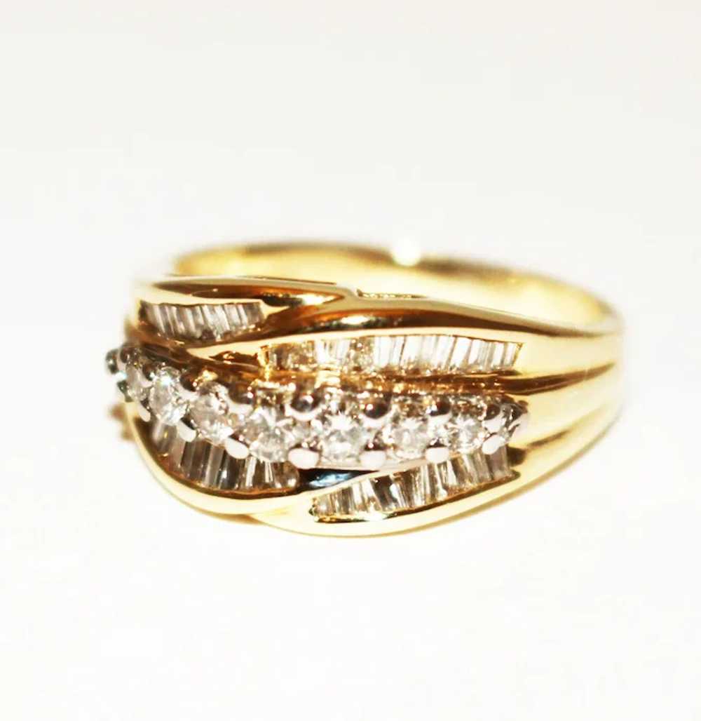 Bold Elegant Modern Natural Diamond Cocktail Ring - image 3