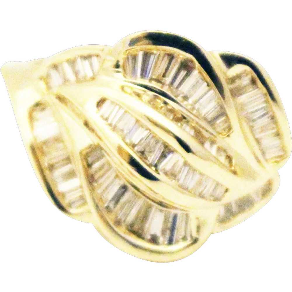 Bold Elegant Modern Natural Diamond Cocktail Ring - image 1