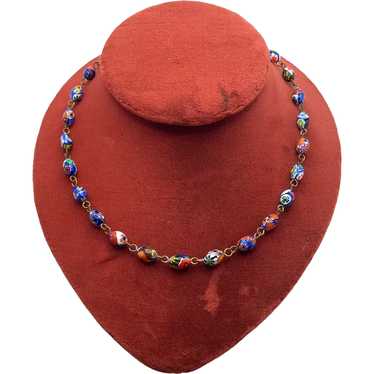 Italian Millefiori Glass Bead Necklace - image 1