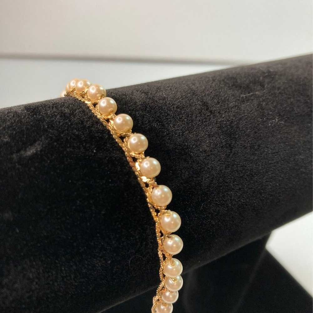 Vintage Napier faux pearl bracelet - image 1