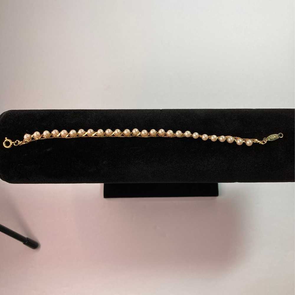 Vintage Napier faux pearl bracelet - image 2