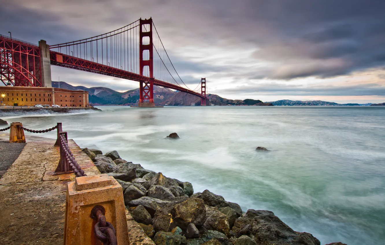 Wallpaper San Francisco, Golden Gate Bridge, promenade, San Francisco ...