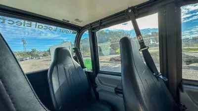 Inside Back of the Circuit Electric Shuttles