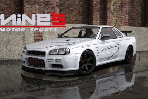 [Nissan Skyline GT-R (BNR34)]MINE'S MOTOR SPORTS livery