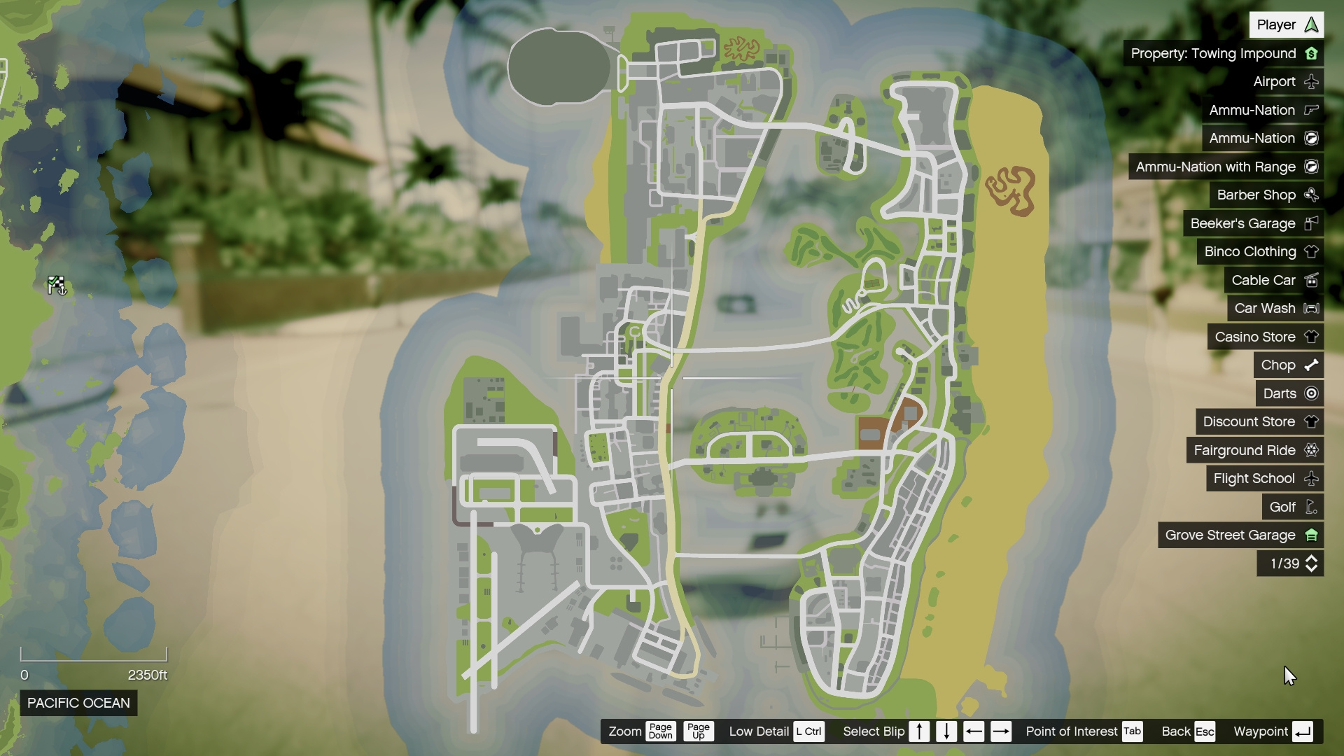 GTA Vice City Weapons Locations Map