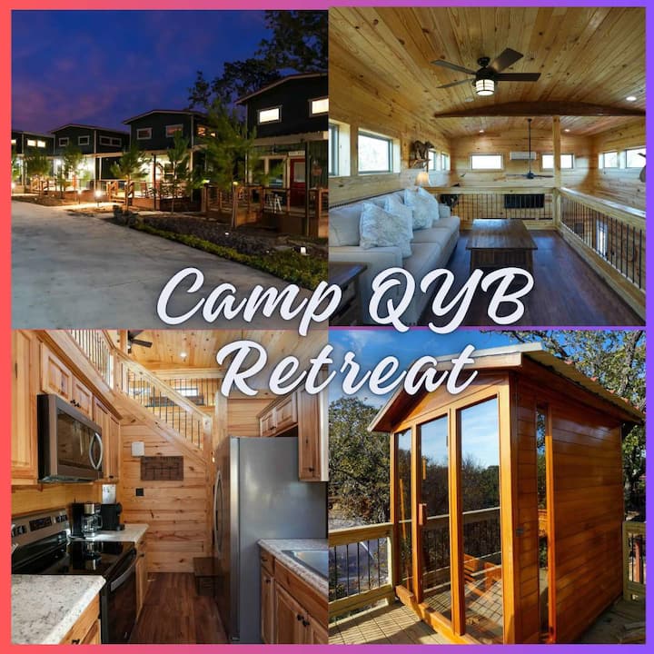 Campqyb- Modern Lux Cabin, Hot Tub, Firepit, Sauna - Lake Bridgeport, TX