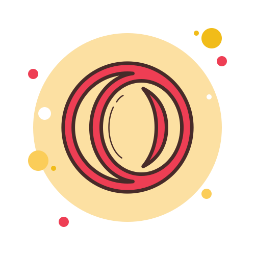 Opera Gx Icon In Bubbles Style