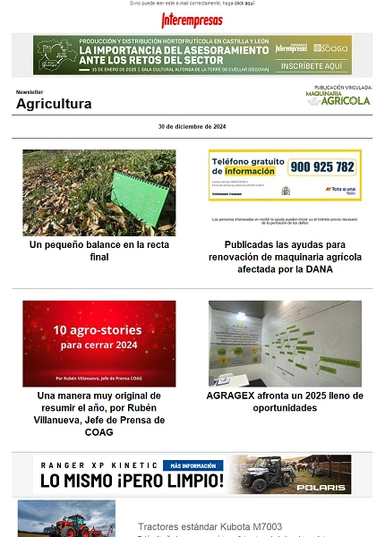 Newsletter Agrícola