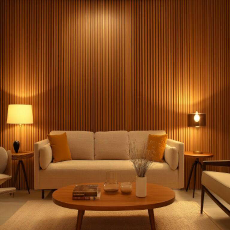 Contemporary Wall Design With Wooden Wall Panelling For Living Rooms