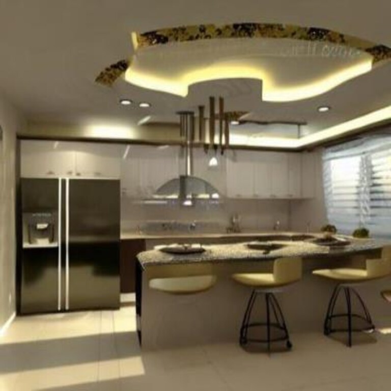 Multilayered False Ceiling Design for Kitchen