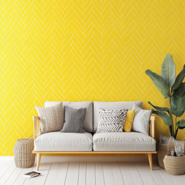 Versatile Contemporary Yellow Wall Paint Design