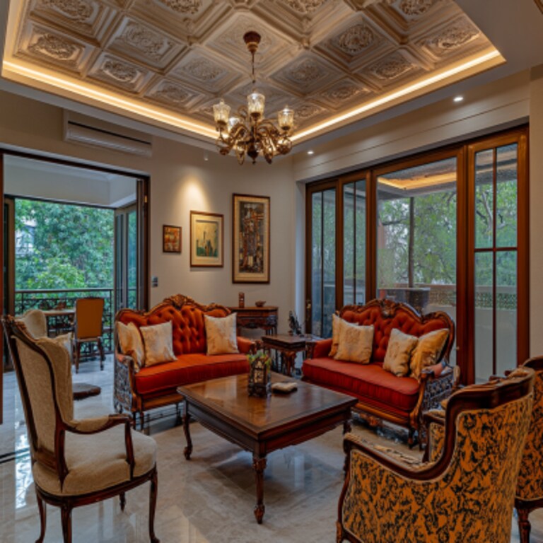 Multilayered Stucco Classic False Ceiling Design