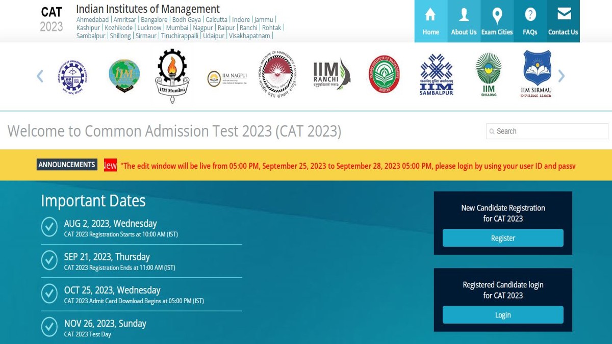 IIM CAT Correction Window 2023