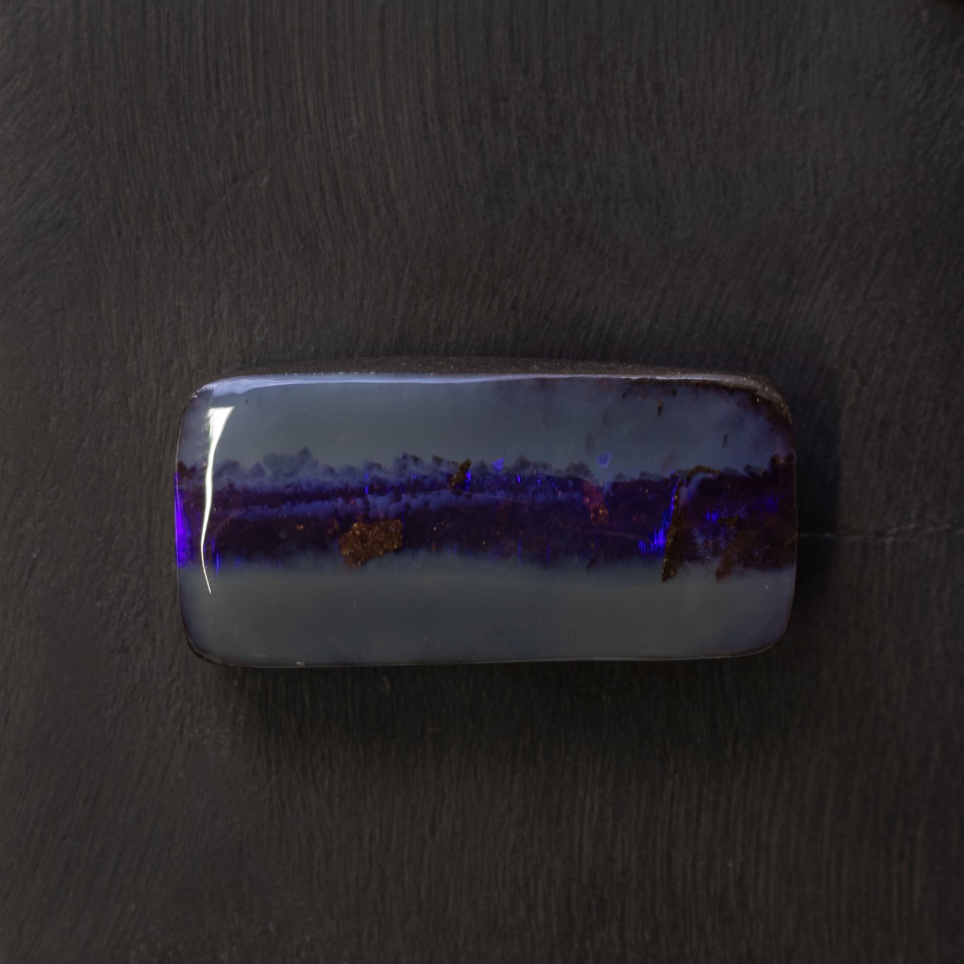 Australian Boulder Opal Freeform Cabochon, Approx 30x14mm