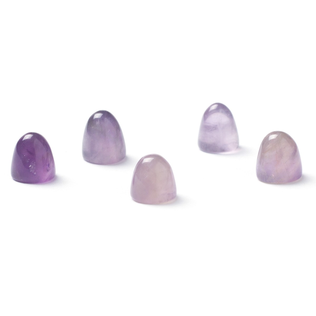 Amethyst Bullet Shaped Cabochons, Approx 5mm