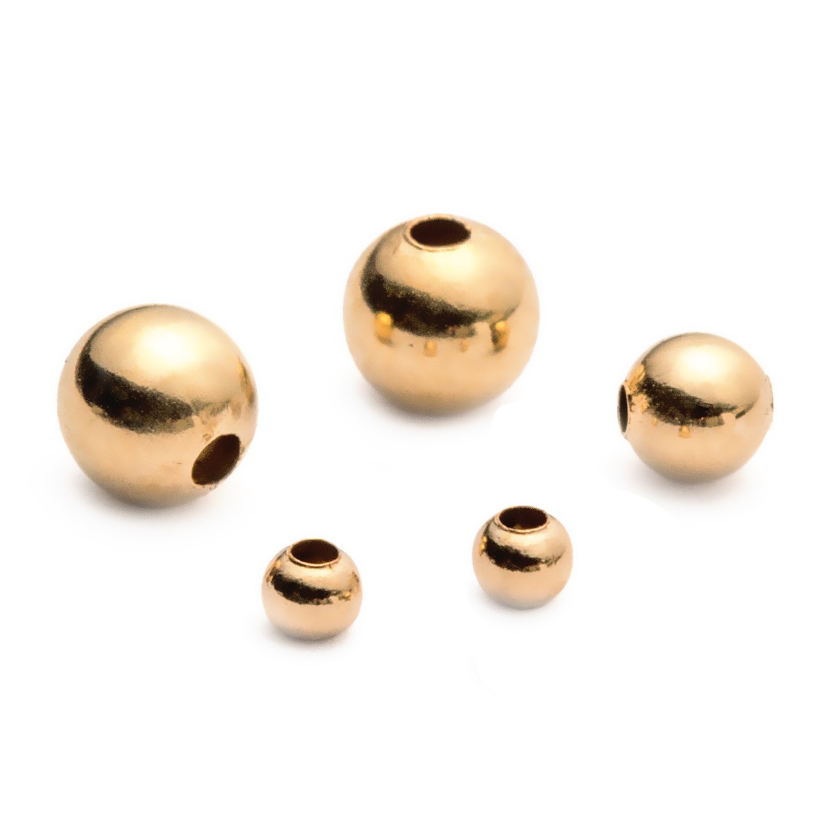 Gold Filled Plain Round Beads  - Various sizes