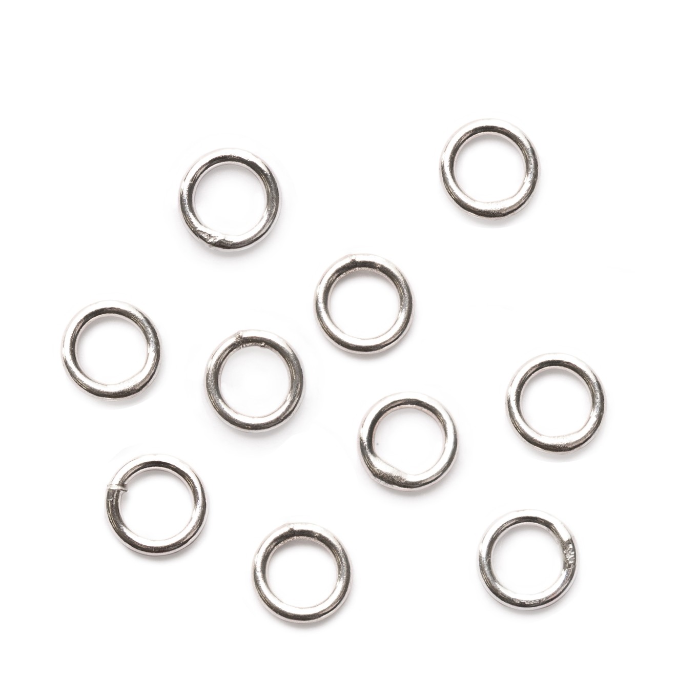 Silver Plated Closed Jump Rings (Pack of 10), Various Sizes