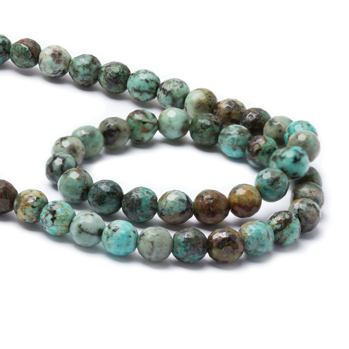 African Turquoise Faceted Beads - Various sizes