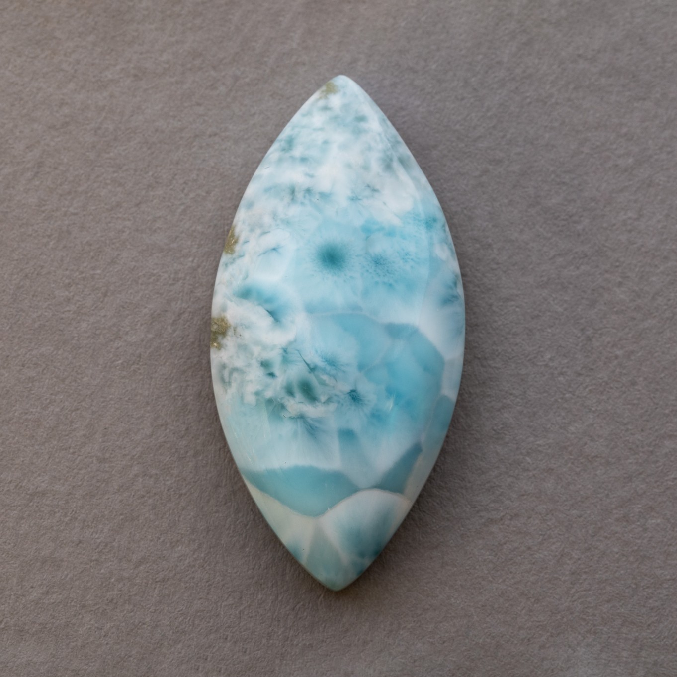 Larimar Freeform Cabochon, Approx 42x21mm