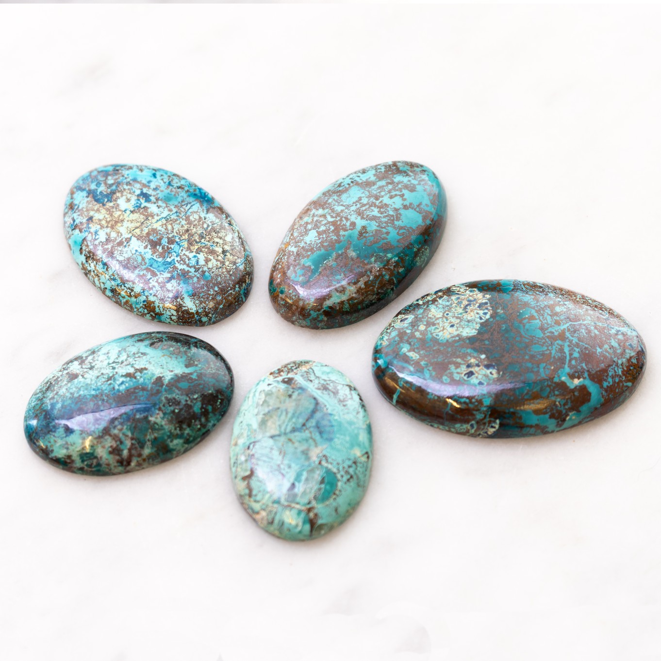 Shattuckite Oval Cabochons 