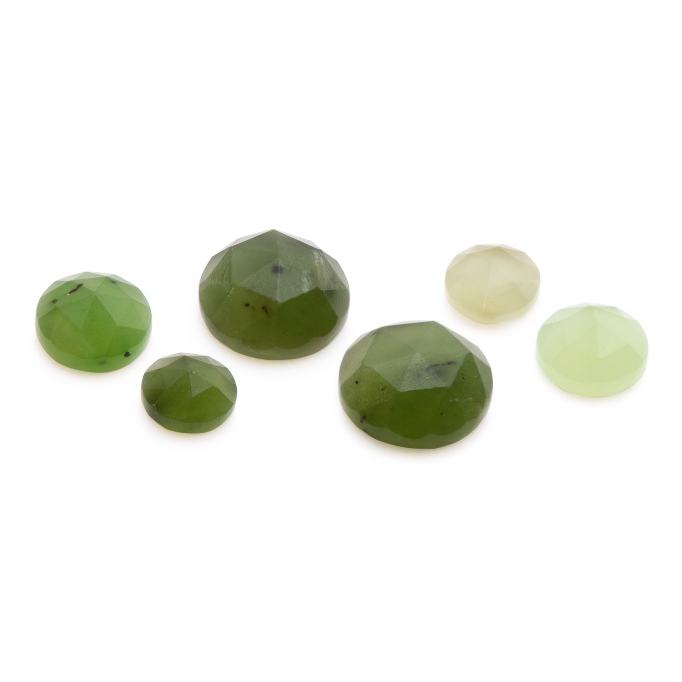 Nephrite Jade Rose Cut Cabochons