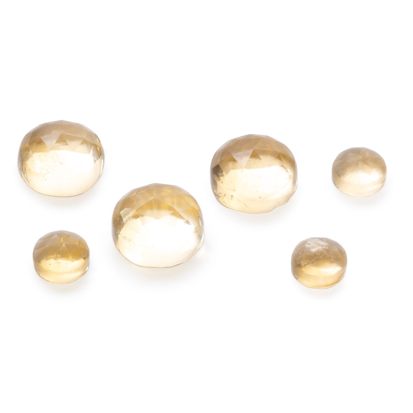 Citrine Rose Cut Cabochons