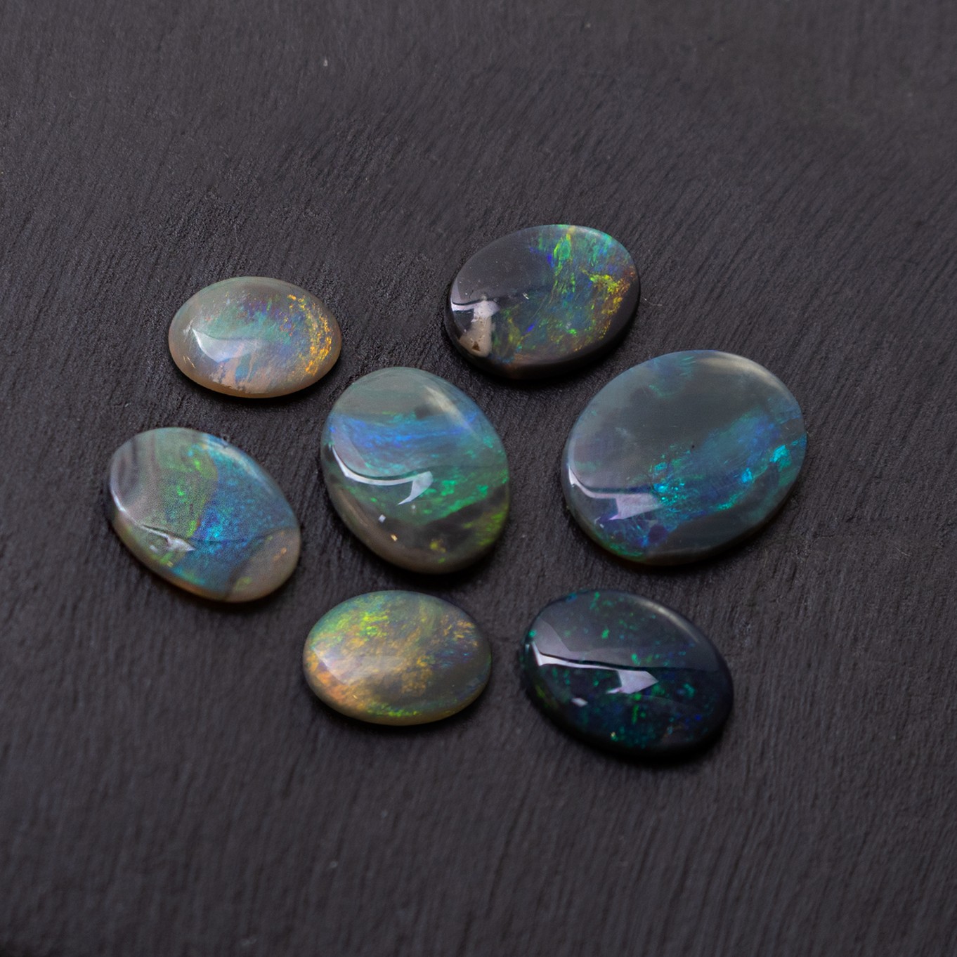 Australian Lightning Ridge Opals (Dark), Various sizes