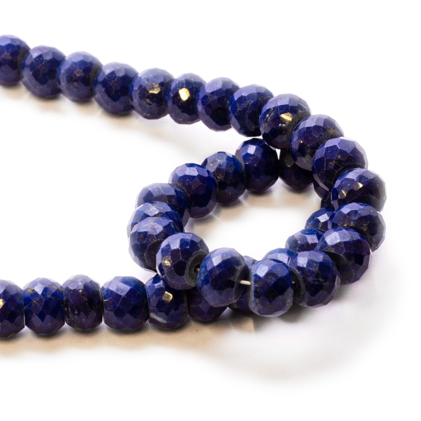 Lapis Lazuli Faceted Rondelle Beads - Approx 7x5mm 