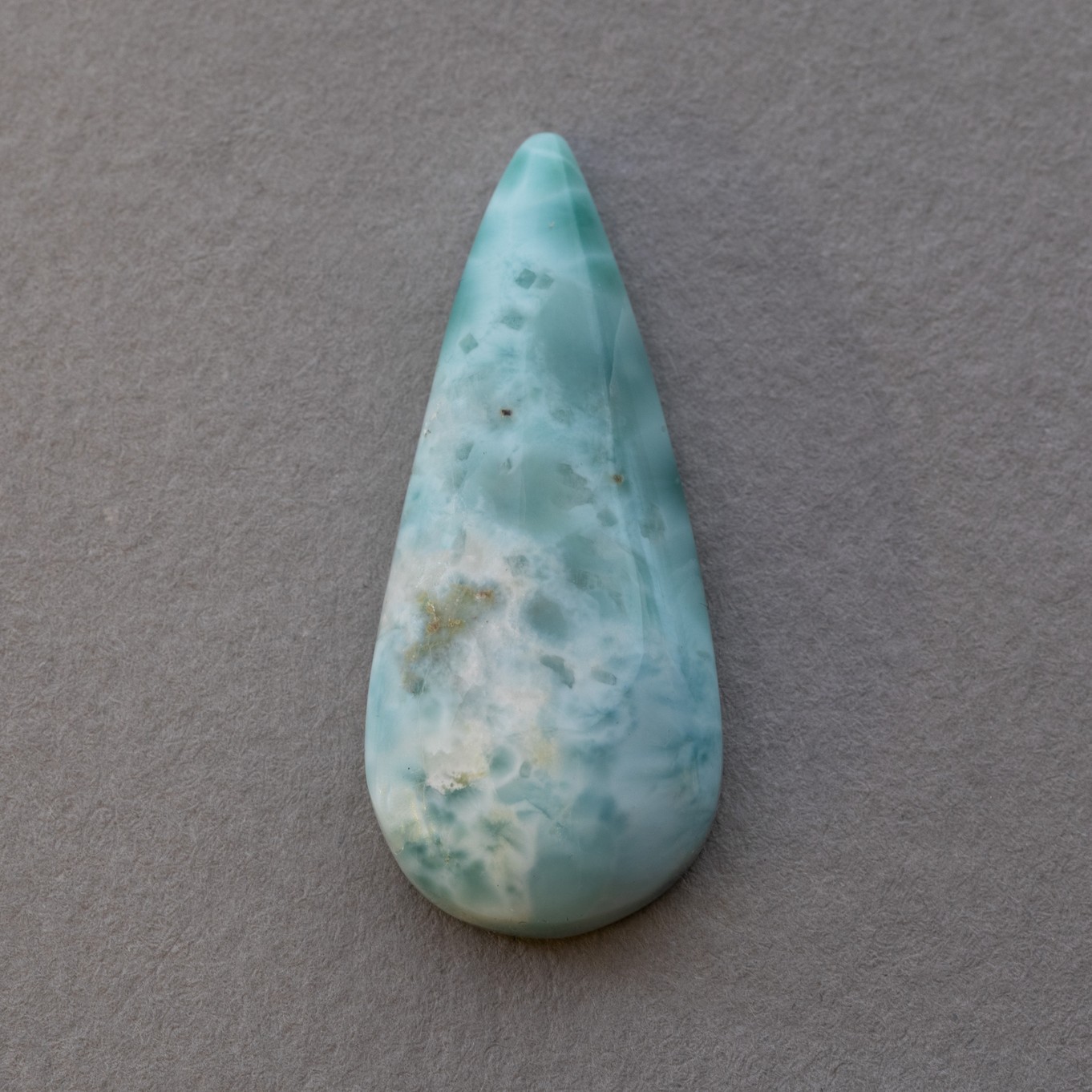 Larimar Freeform Cabochon, Approx 36x16mm