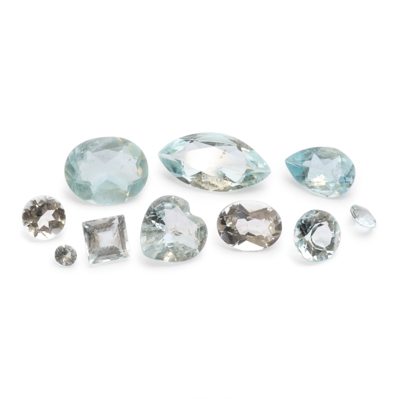 Aquamarine B Quality Faceted Stones