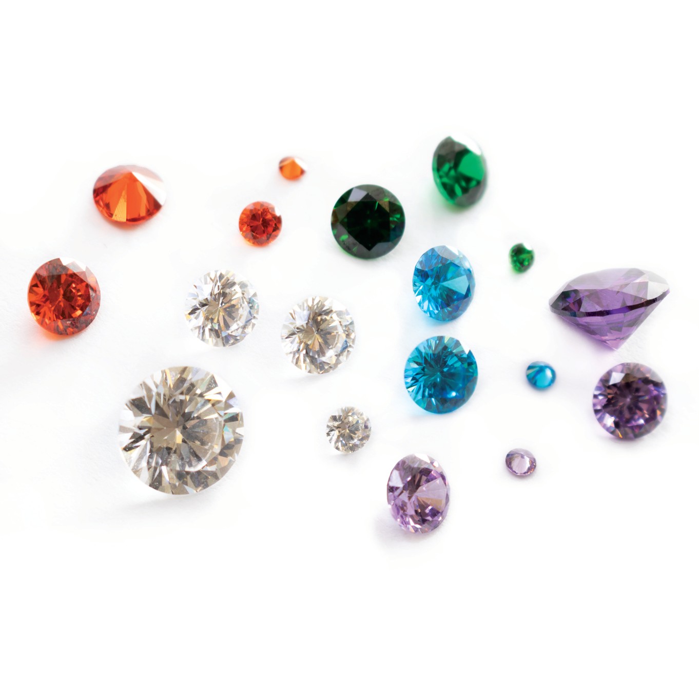 Assorted Cubic Zirconia Faceted Stone Pack