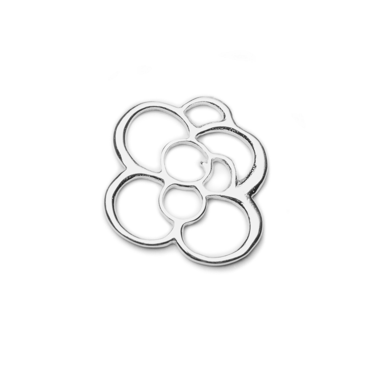 Sterling Silver Rose Connector Link