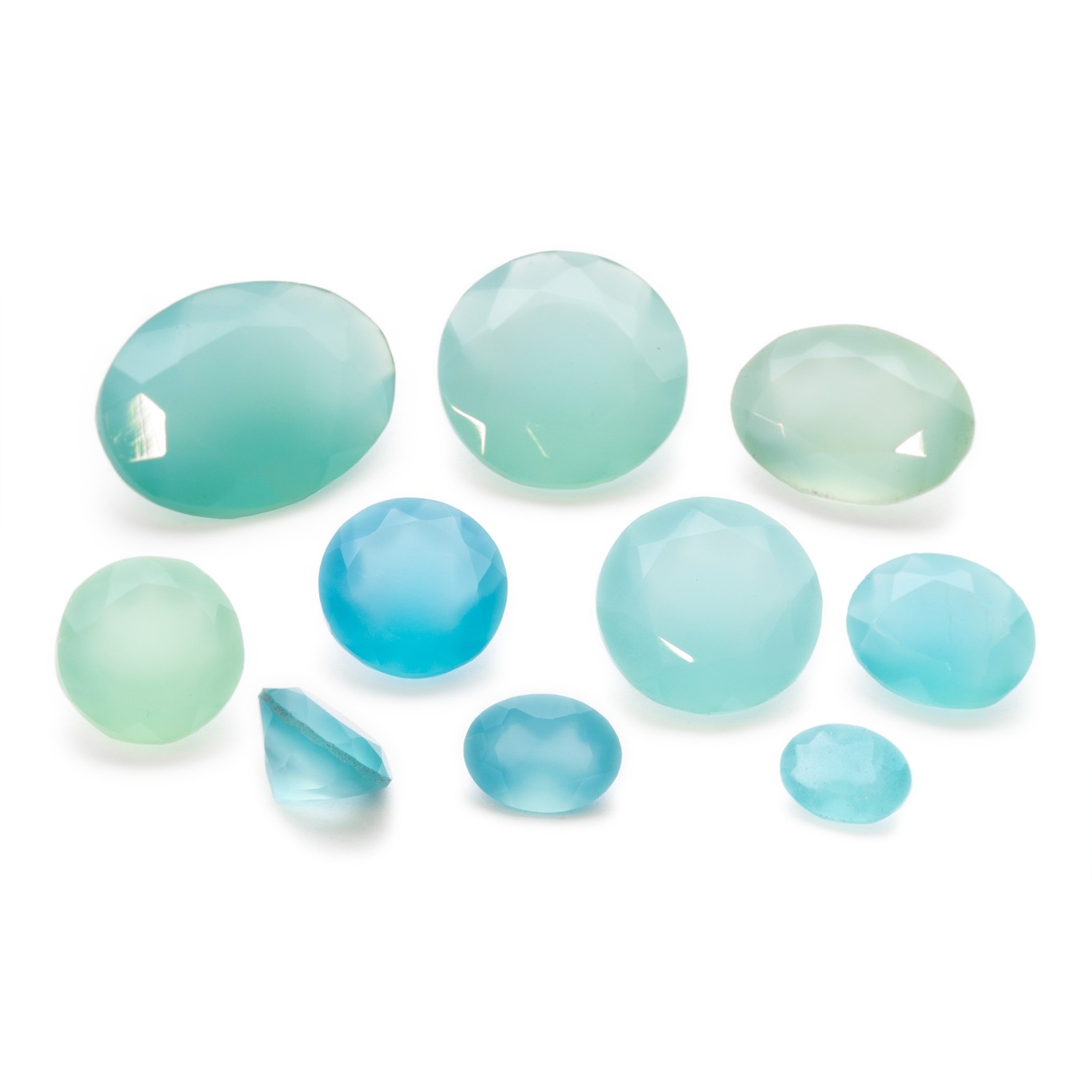 Blue Chalcedony Faceted Stones