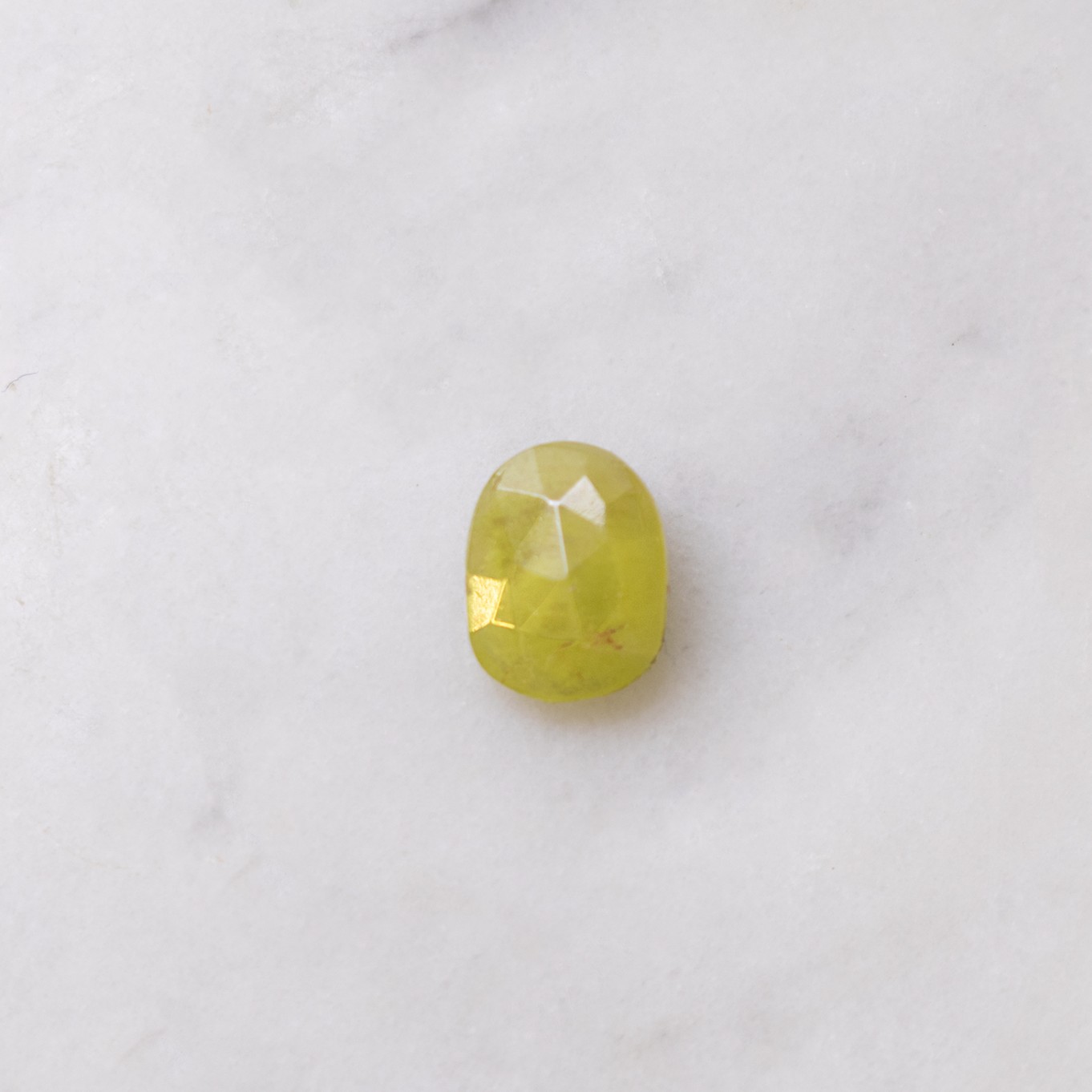 Sphene Rose Cut Freeform Cabochon, Approx 8x7mm