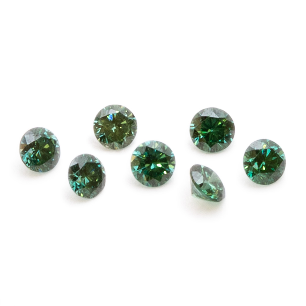 Sea Green Diamond Faceted Stones