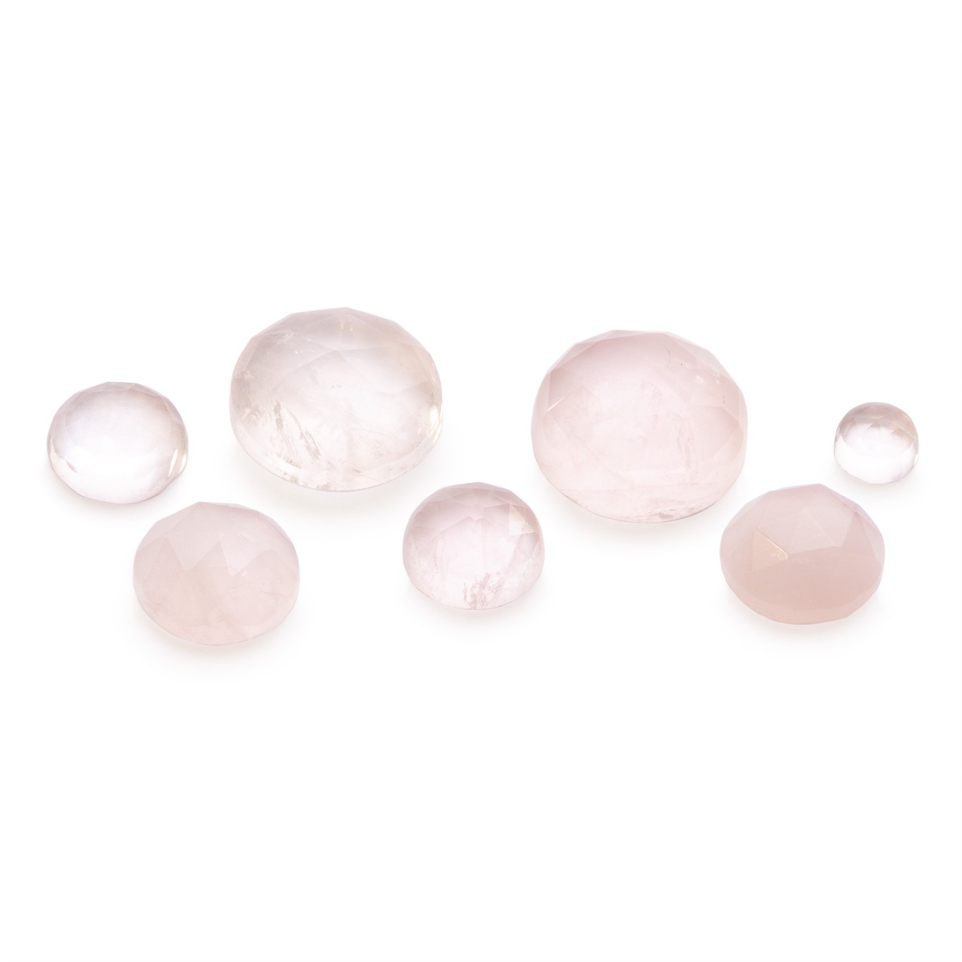 Rose Quartz Rose Cut Cabochons