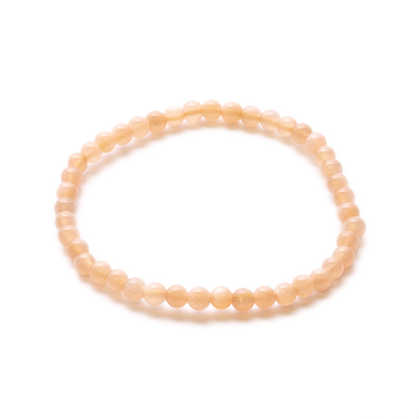 Ready To Wear Peach Moonstone Bead Bracelet