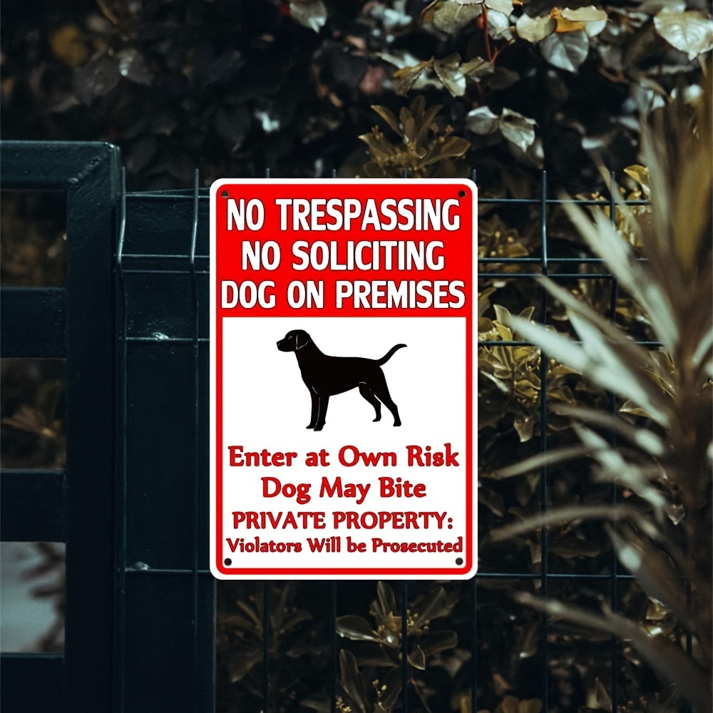 Beware Dog Sign No Trespassing Dogs Yard Sign Dog Warning - Temu Canada