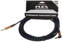 Tanglewood Braided Guitar Cable Blue/Black 6 m Angled - Nástrojový kabel