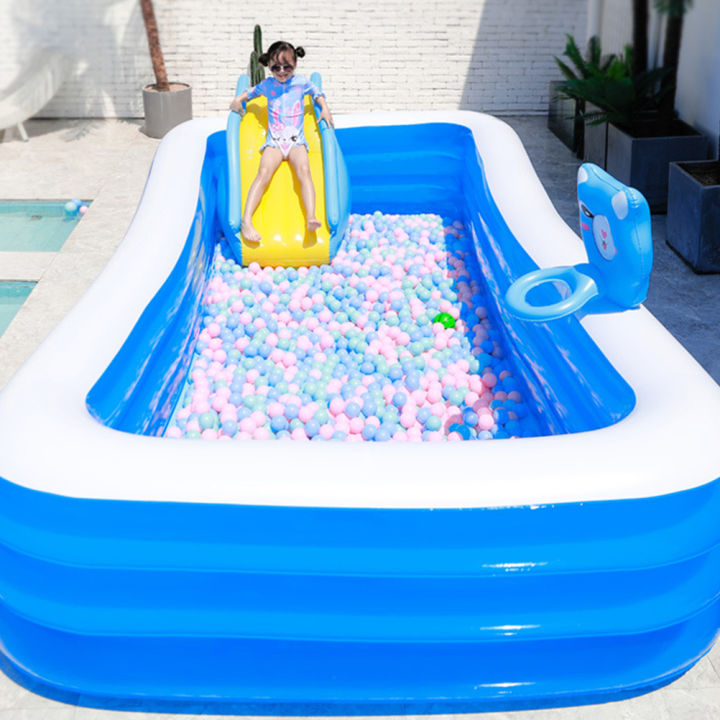 Inflatable Slide Blue Yellow PVC Inflatable Water Slide for Swimming ...