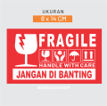 Sticker Fragile (isi 100) Stiker Fragile Pecah Belah seri 002. 