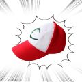 Anime Pokémon Cosplay Costume For Kids Ash Ketchum Blue Short Sleeve Jacket Coat Hat Gloves Poke Ball. 