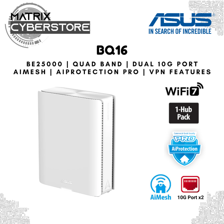 ASUS ZenWiFi BQ16 Quad Band WiFi 7 BE25000 Mesh WiFi Router - coverage ...