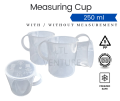 250ml Mesuring Cup/Measurement Cup/Plain Plastic Cup PP/Medicine Cup/Plastik Cawan Penyukat/Medical/Admission Cup. 